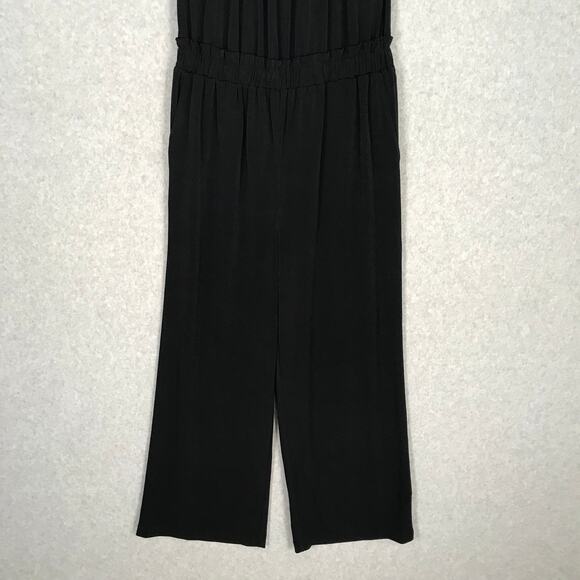Michael Kors Jumpsuit Womens XS Black Gold Chain Crop Flowy Career Church $155 - Picture 5 of 16